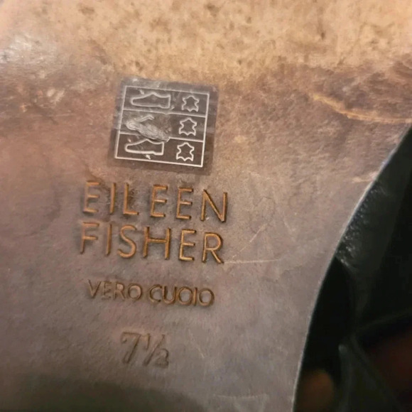 EILEEN FISHER Perry tumbled nubuck suede black ankle booties shoes Wmn's 7.5 - Picture 10 of 11